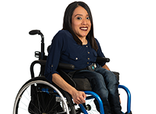 Disabled woman in wheelchair