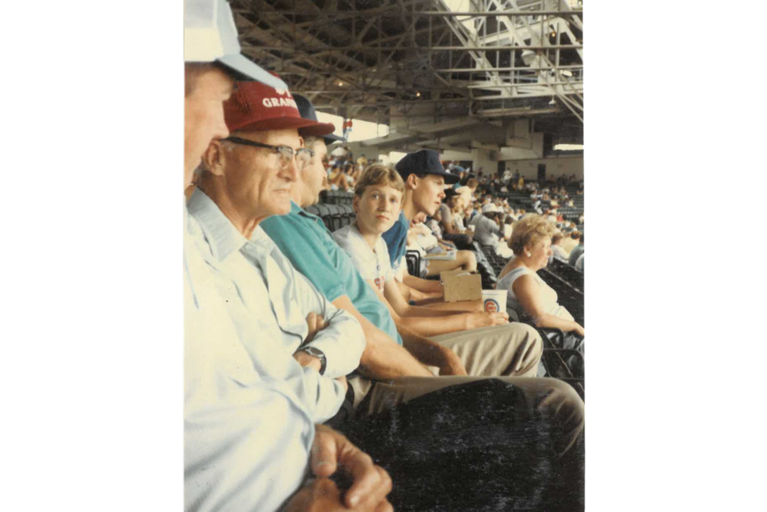 Treasurer Frerichs at a baseball game as a child