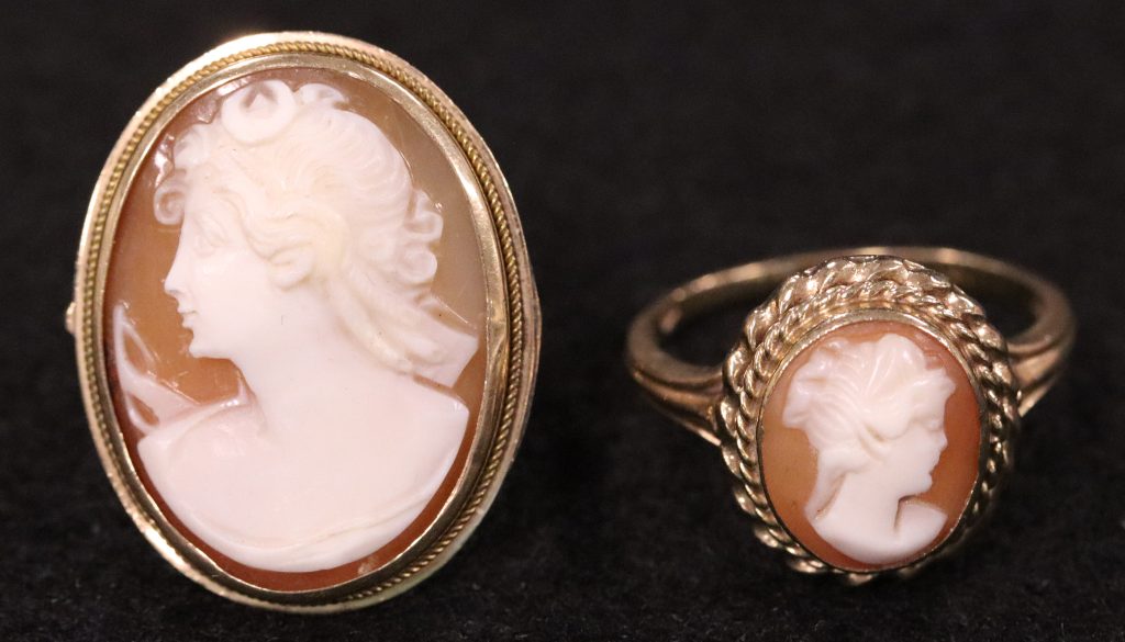 two cameos on jewelry